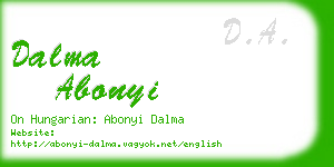 dalma abonyi business card